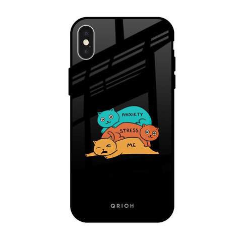 Anxiety Stress iPhone X Glass Back Cover Online