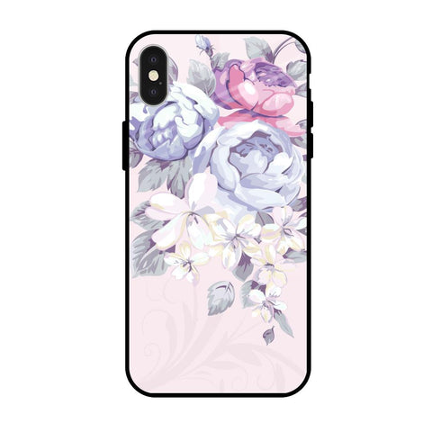Elegant Floral iPhone X Glass Back Cover Online