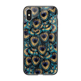 Peacock Feathers iPhone X Glass Cases & Covers Online