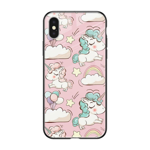 Balloon Unicorn iPhone X Glass Cases & Covers Online