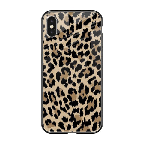 Leopard Seamless iPhone X Glass Cases & Covers Online