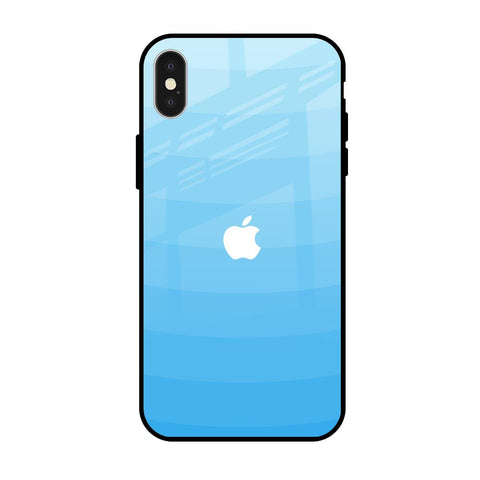 Wavy Blue Pattern iPhone X Glass Back Cover Online