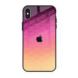 Geometric Pink Diamond iPhone X Glass Back Cover Online
