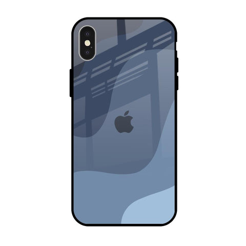 Navy Blue Ombre iPhone X Glass Back Cover Online