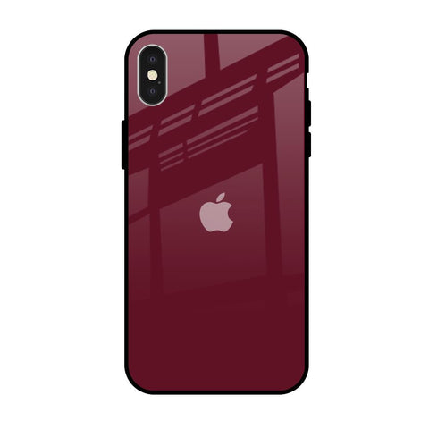 Classic Burgundy iPhone X Glass Back Cover Online