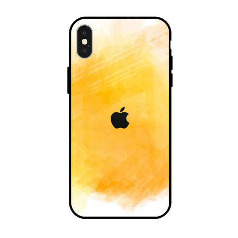 Rustic Orange iPhone X Glass Back Cover Online