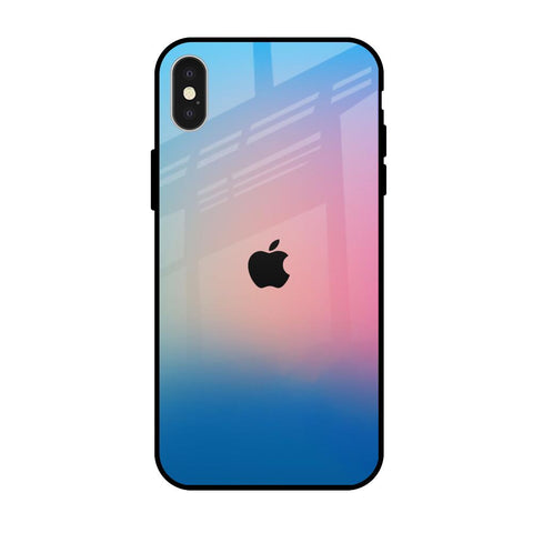 Blue & Pink Ombre iPhone X Glass Back Cover Online