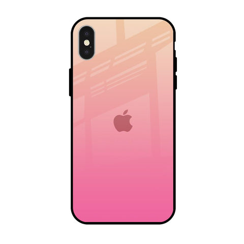 Pastel Pink Gradient iPhone X Glass Back Cover Online