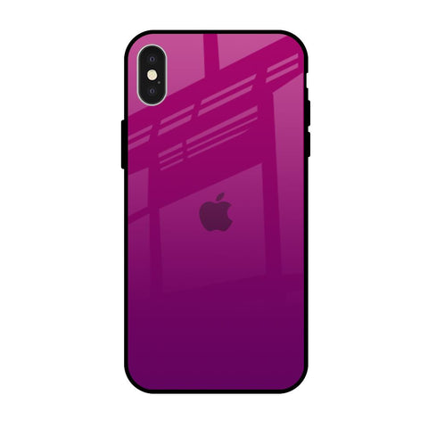 Magenta Gradient iPhone X Glass Back Cover Online