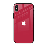 Solo Maroon iPhone X Glass Back Cover Online
