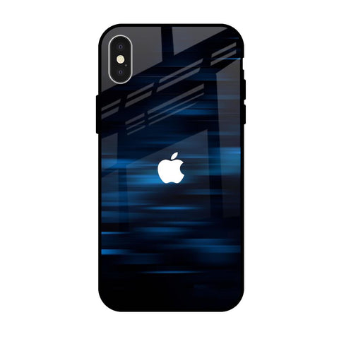 Blue Rough Abstract iPhone X Glass Back Cover Online