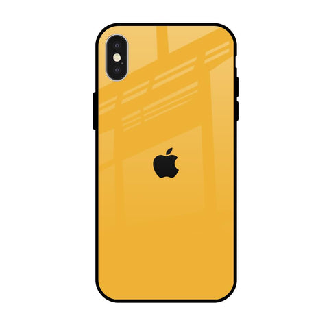 Fluorescent Yellow iPhone X Glass Back Cover Online