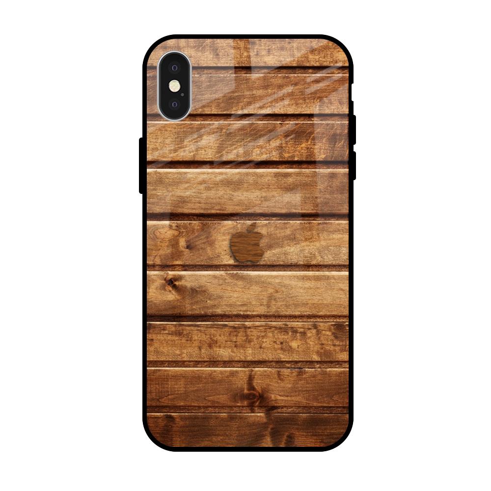 Wooden Planks iPhone X Glass Back Cover Online