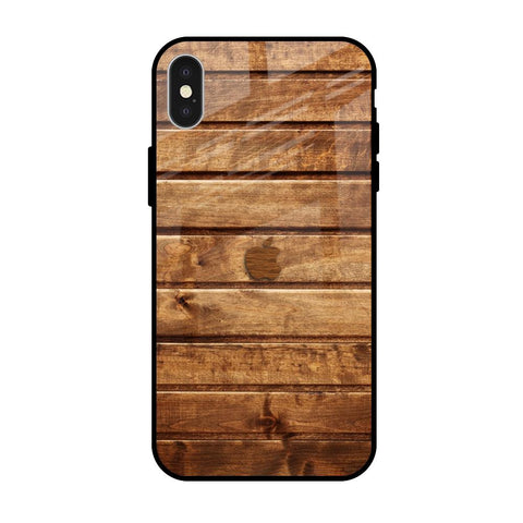 Wooden Planks iPhone X Glass Back Cover Online