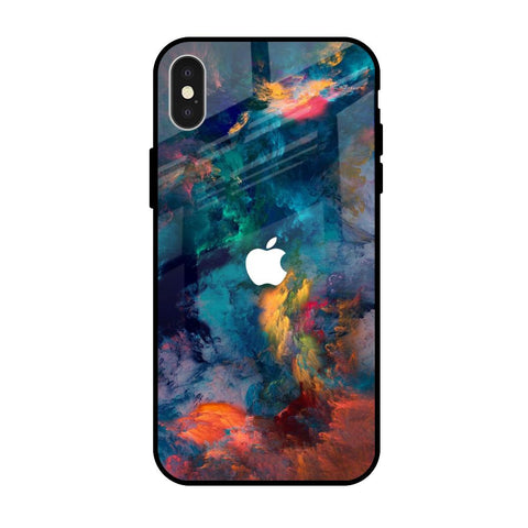 Colored Storm iPhone X Glass Back Cover Online