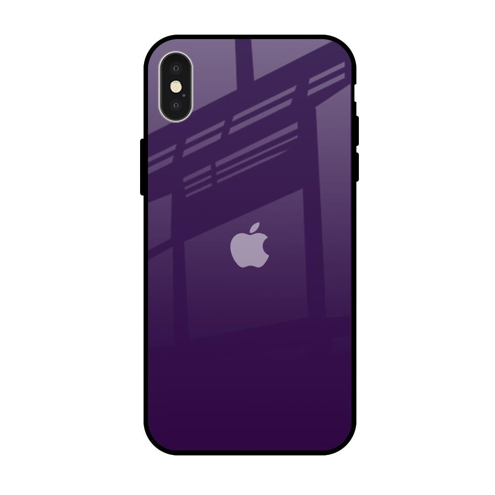 Dark Purple iPhone X Glass Back Cover Online