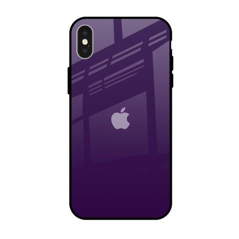Dark Purple iPhone X Glass Back Cover Online