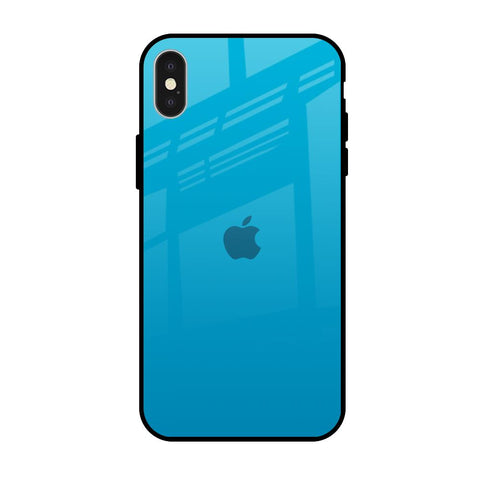 Blue Aqua iPhone X Glass Back Cover Online