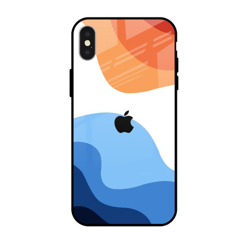 Wavy Color Pattern iPhone X Glass Back Cover Online
