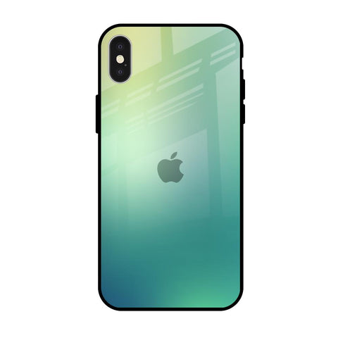 Dusty Green iPhone X Glass Back Cover Online