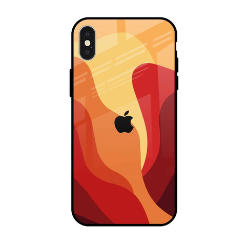 Magma Color Pattern iPhone X Glass Back Cover Online