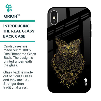Golden Owl Glass Case for iPhone X
