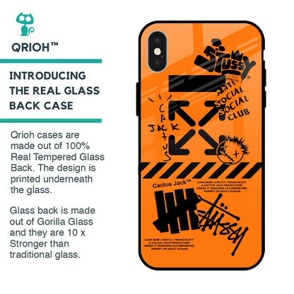 Anti Social Club Glass Case for iPhone X