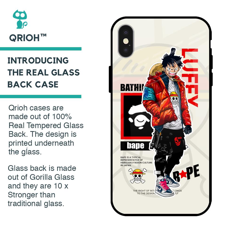 Bape Luffy Glass Case for iPhone X