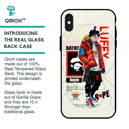 Bape Luffy Glass Case for iPhone X