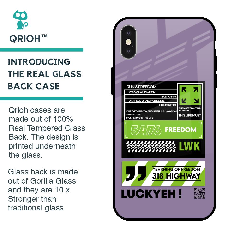 Run & Freedom Glass Case for iPhone X