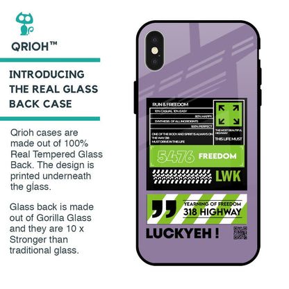 Run & Freedom Glass Case for iPhone X