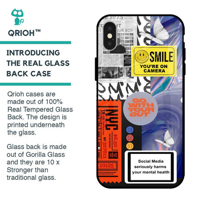 Smile for Camera Glass Case for iPhone X