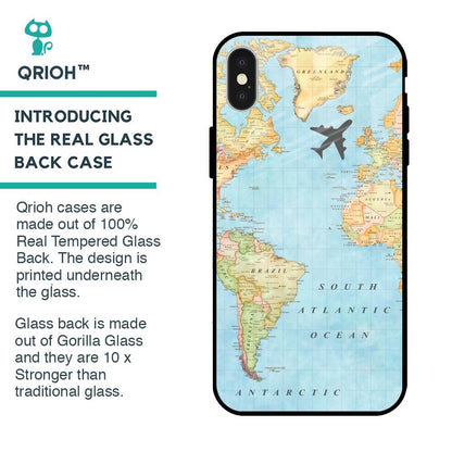 Travel Map Glass Case for iPhone X