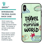 Travel Stamps Glass Case for iPhone X