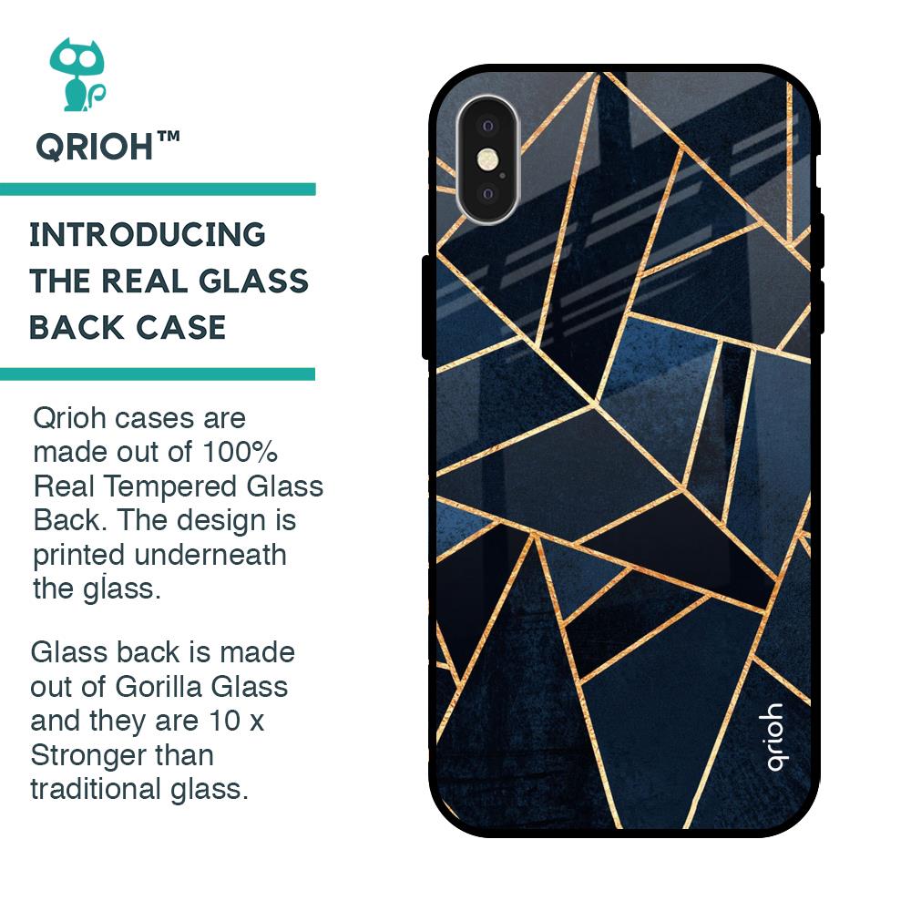 Abstract Tiles Glass case for iPhone X