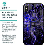 Techno Color Pattern Glass Case For iPhone X