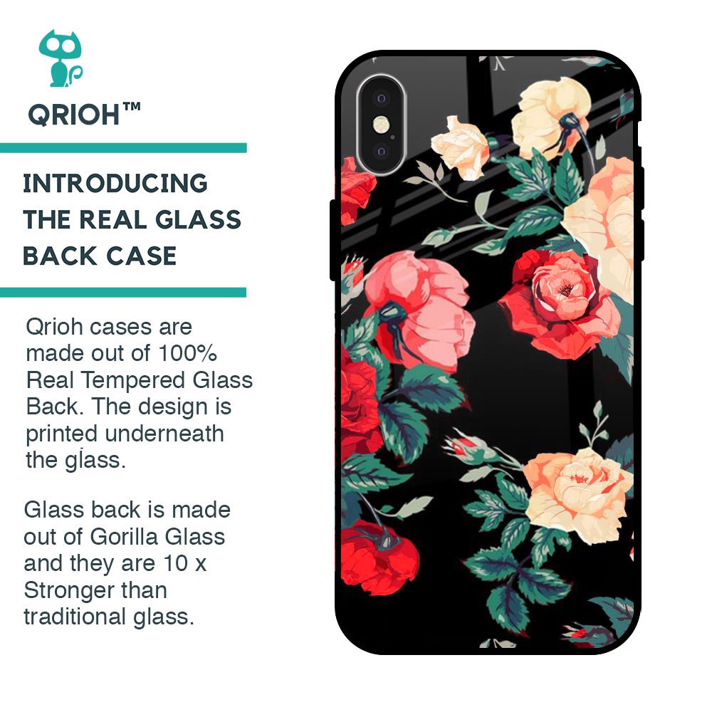 Floral Bunch Glass Case For iPhone X