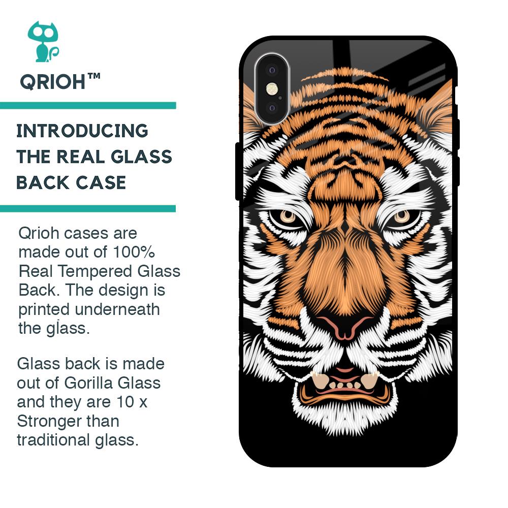 Angry Tiger Glass Case For iPhone X