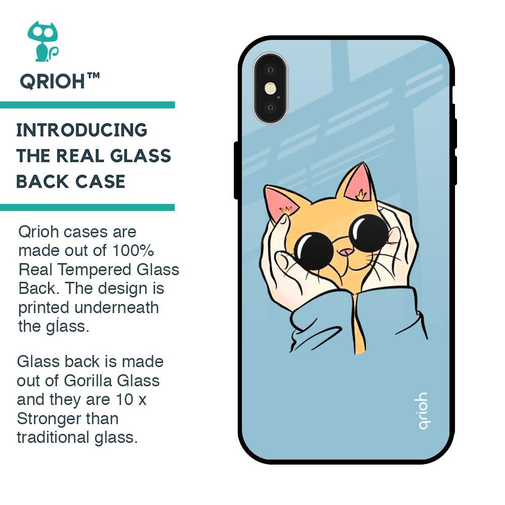 Adorable Cute Kitty Glass Case For iPhone X