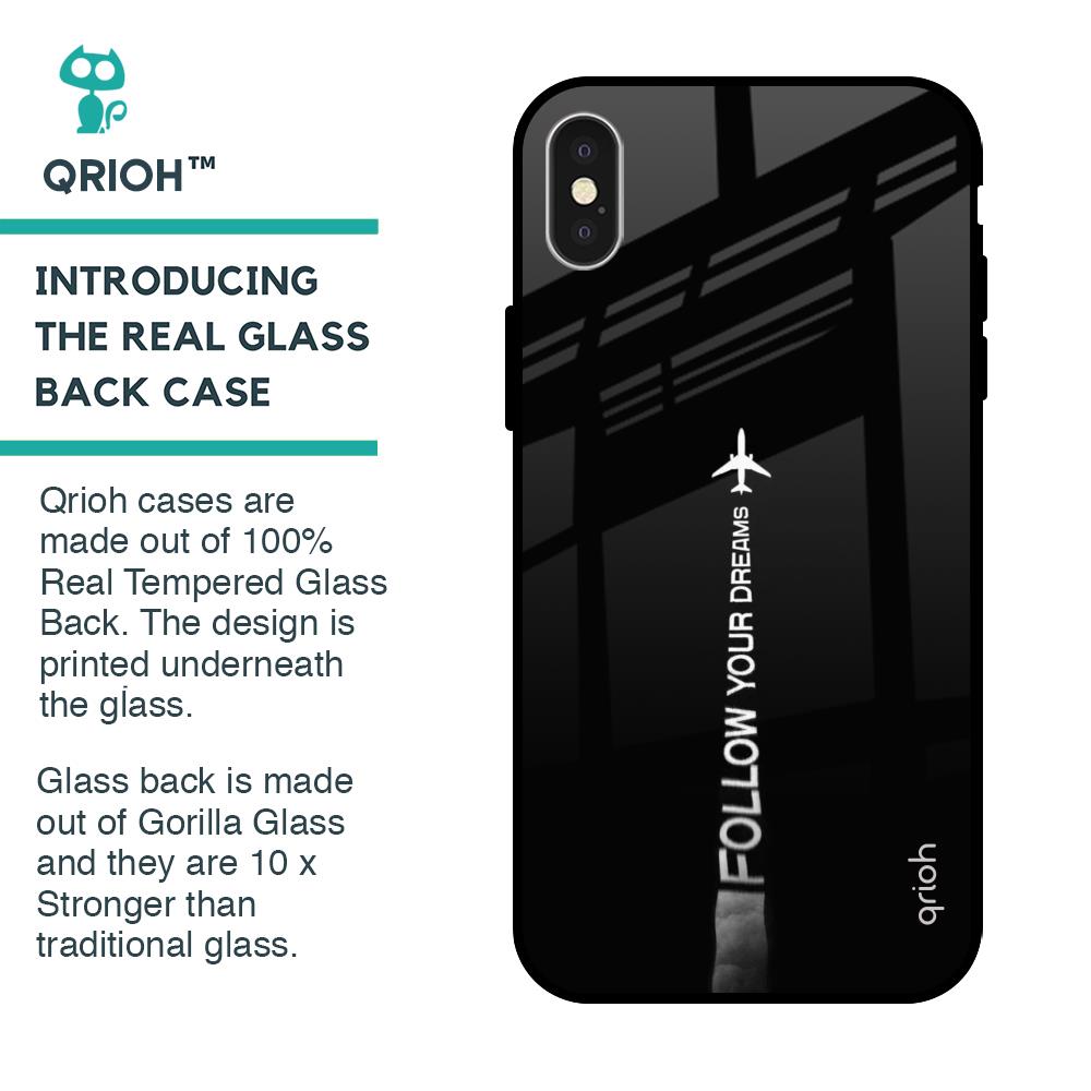Follow Your Dreams Glass Case for iPhone X