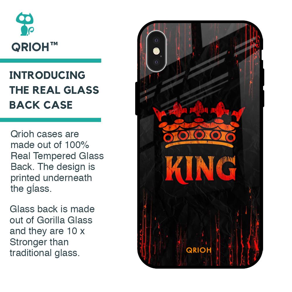 Royal King Glass Case for iPhone X