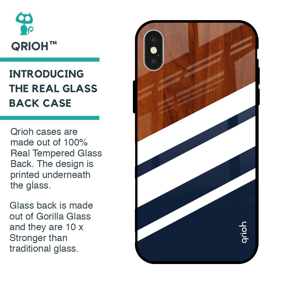 Bold Stripes Glass case for iPhone X