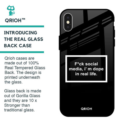 Dope In Life Glass Case for iPhone X
