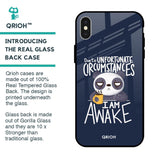 Struggling Panda Glass Case for iPhone X