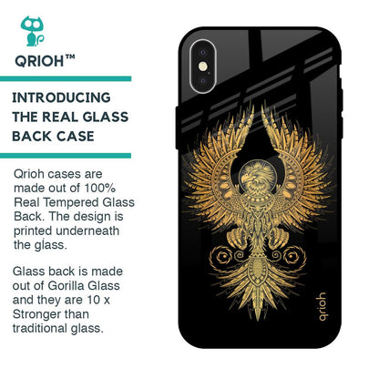Mythical Phoenix Art Glass Case for iPhone X