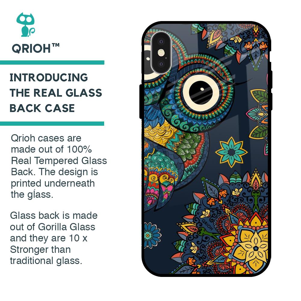Owl Art Glass Case for iPhone X