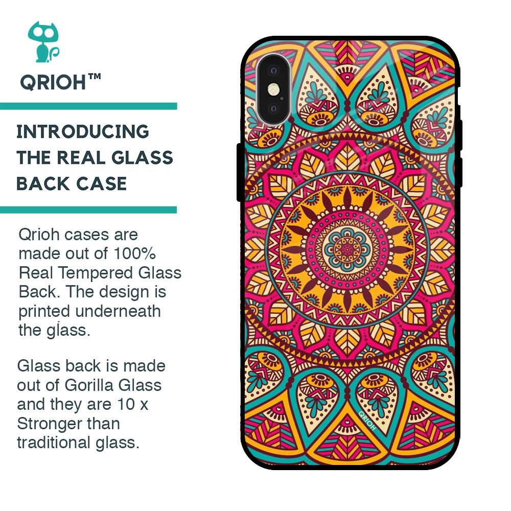 Elegant Mandala Glass Case for iPhone X