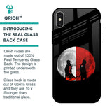 Anime Red Moon Glass Case for iPhone X