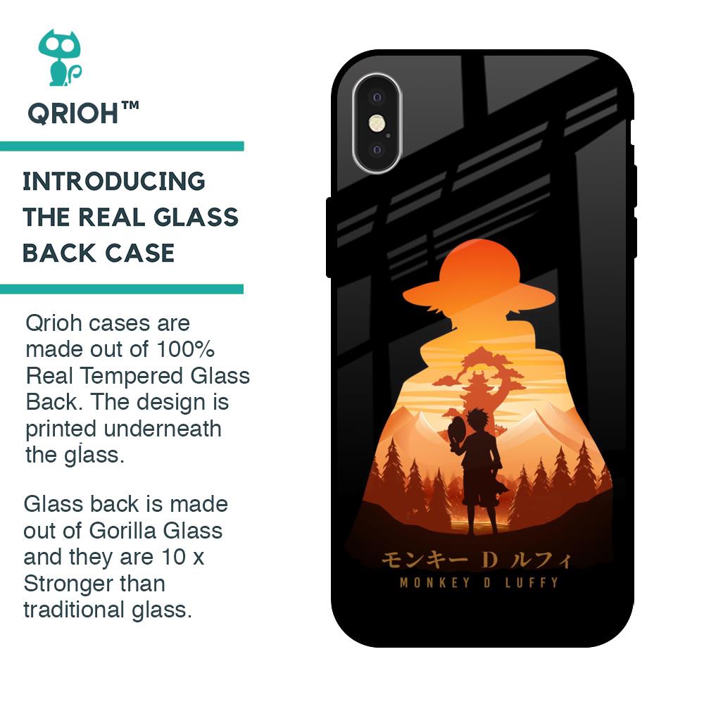 Luffy One Piece Glass Case for iPhone X