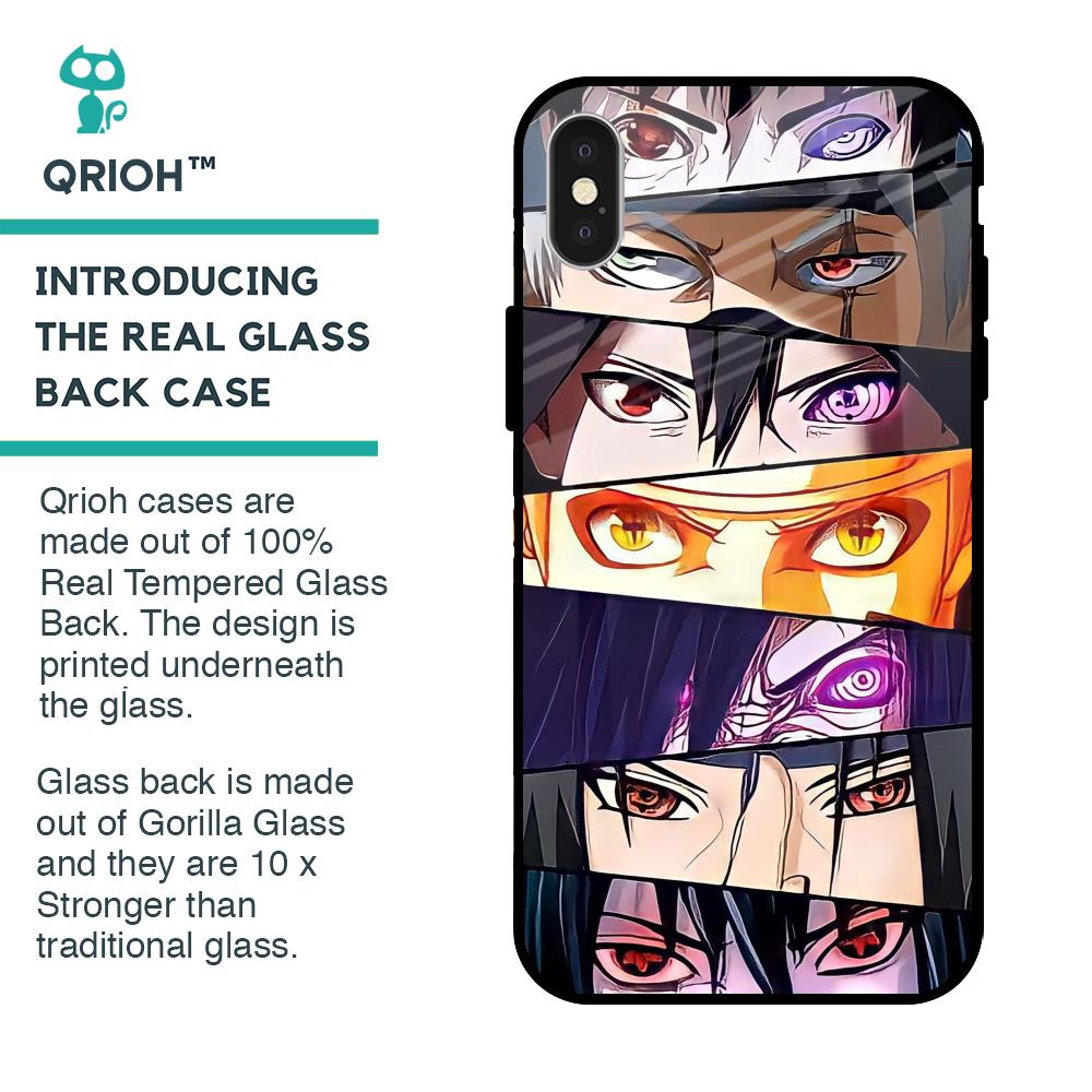 Anime Eyes Glass Case for iPhone X